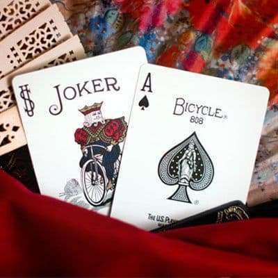 Bicycle Dragon Back gold poker cards