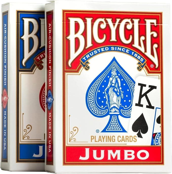 Bicycle Standards Rider Back jumbo design blue and red tuck box from Poker Supplies UK