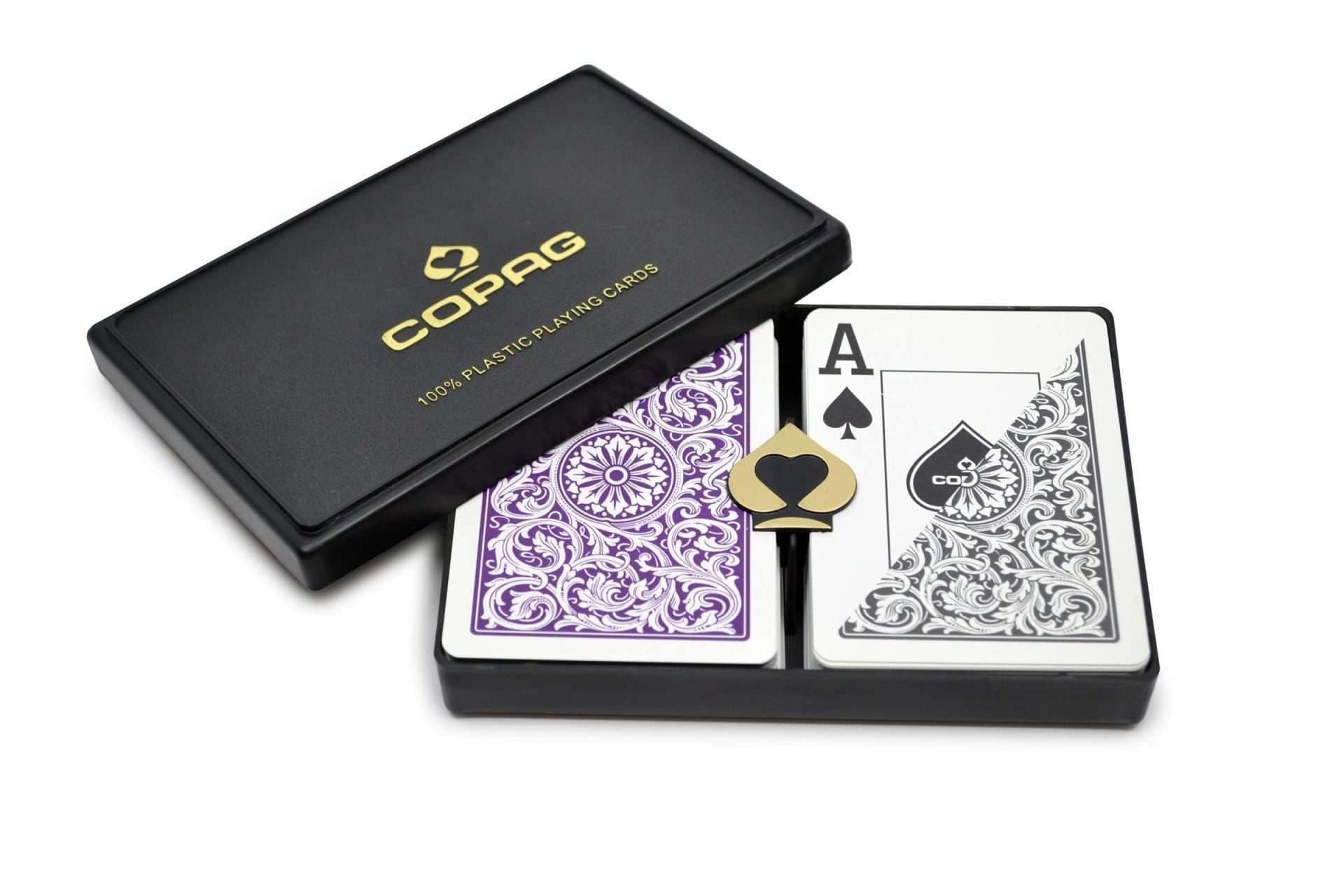 Copag 1546 Elite purple grey jumbo poker playing cards
