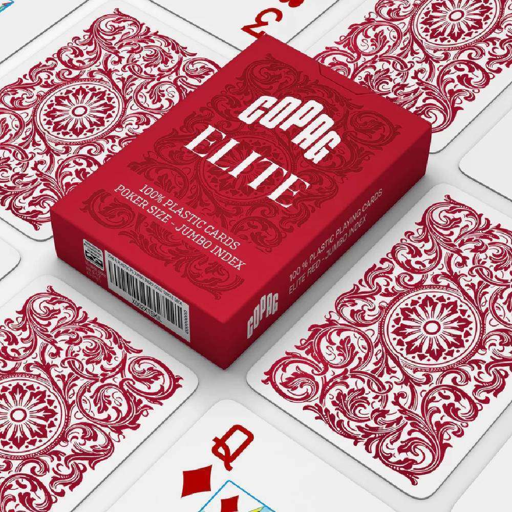 Copag Elite plastic playing cards - red deck