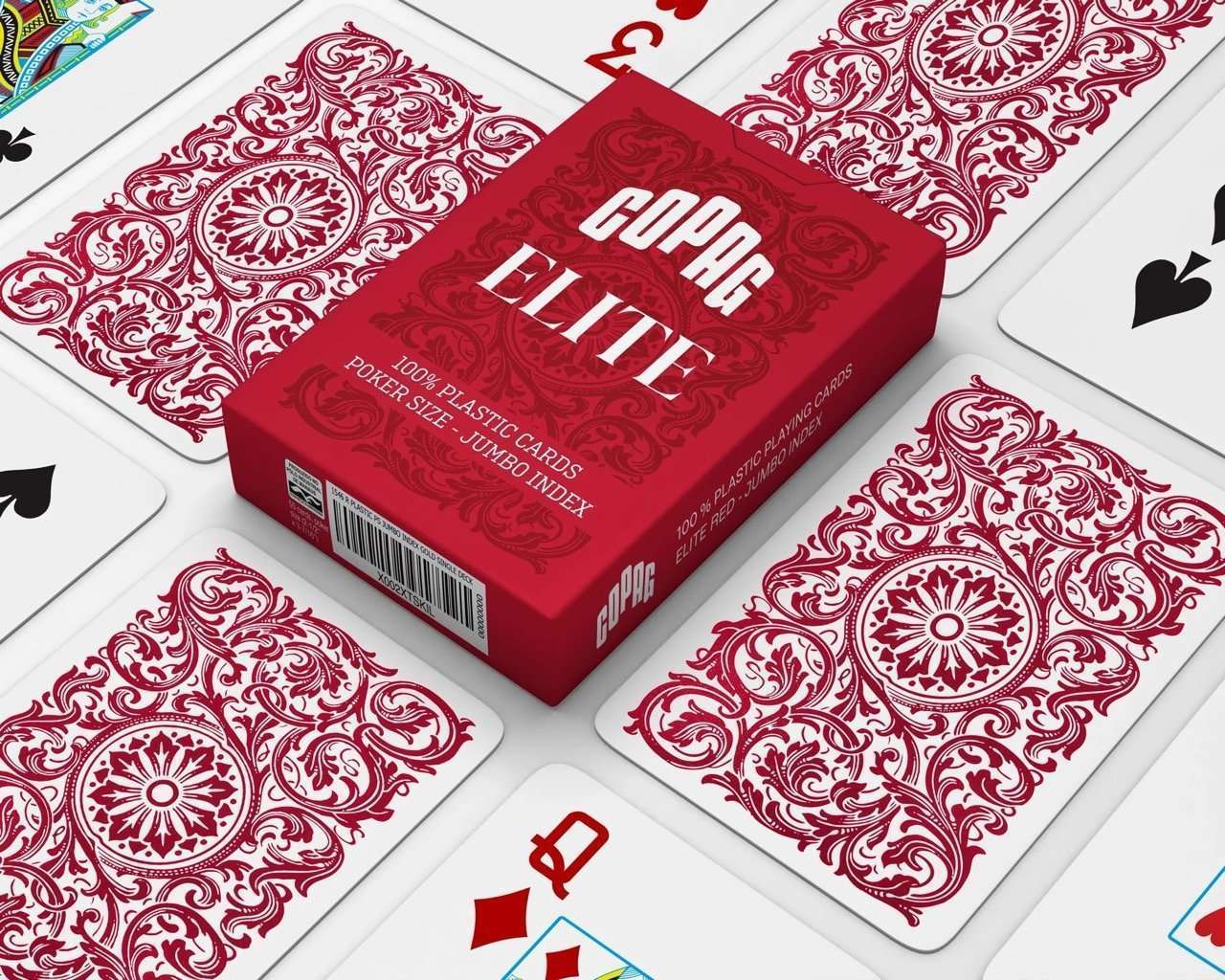 Copag 1546 Elite Poker Sized Plastic Playing Cards: 12 Decks, Jumbo Index, 6 Colours - Image 2