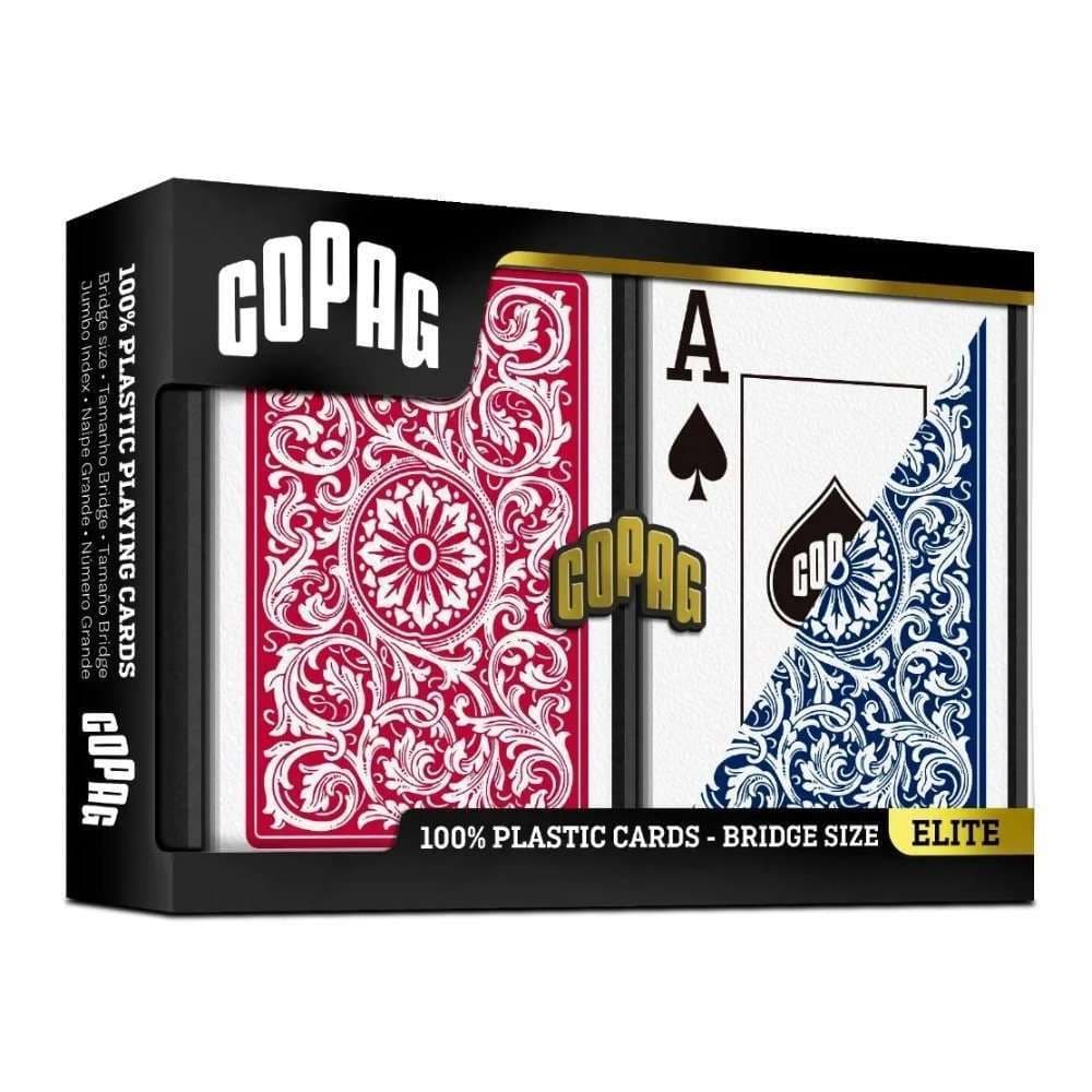 Copag 1546 Plastic Bridge Playing Cards, Red & Blue - Jumbo Index