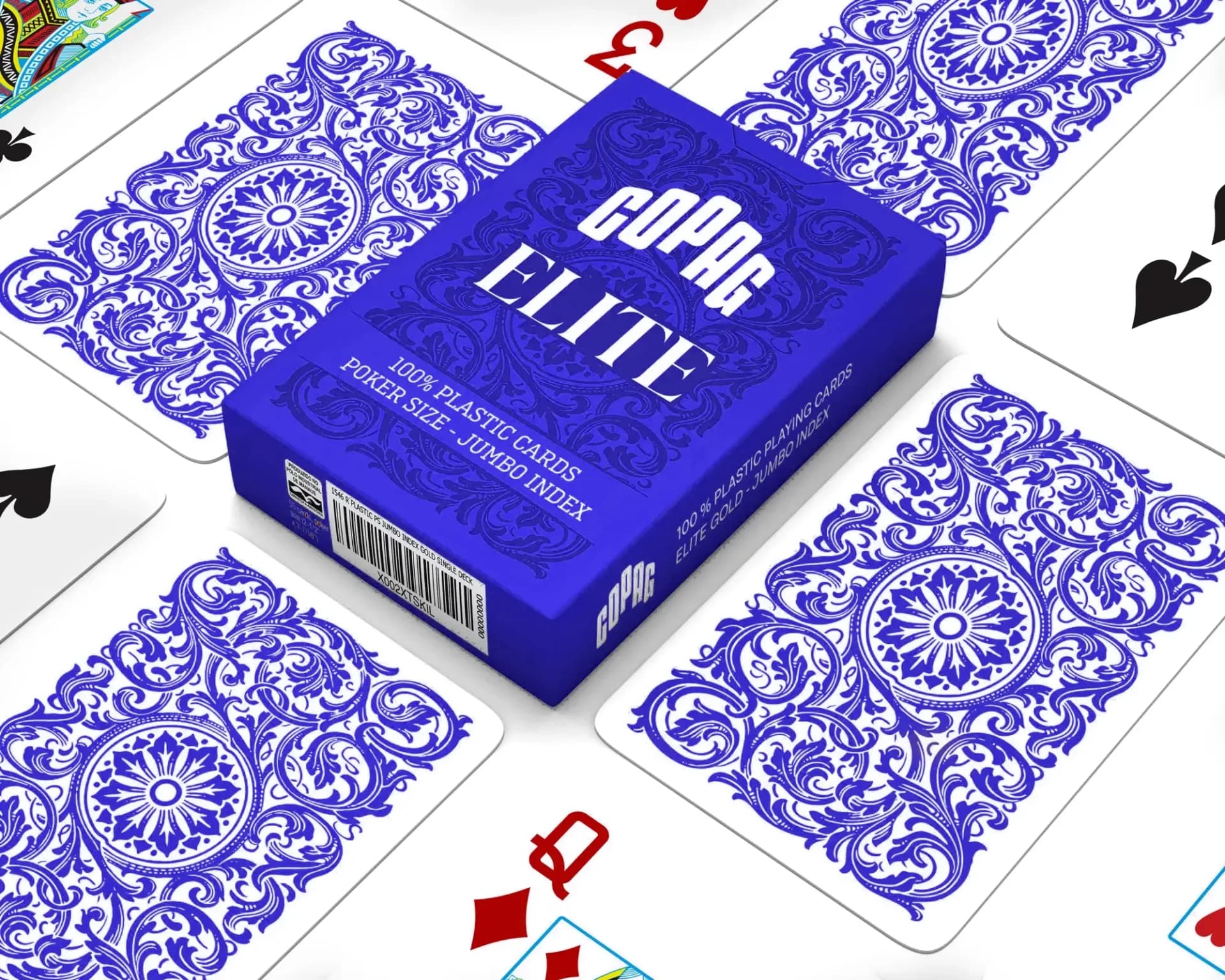 Copag Elite 1546 single deck poker playing cards blue - Poker Supplies UK