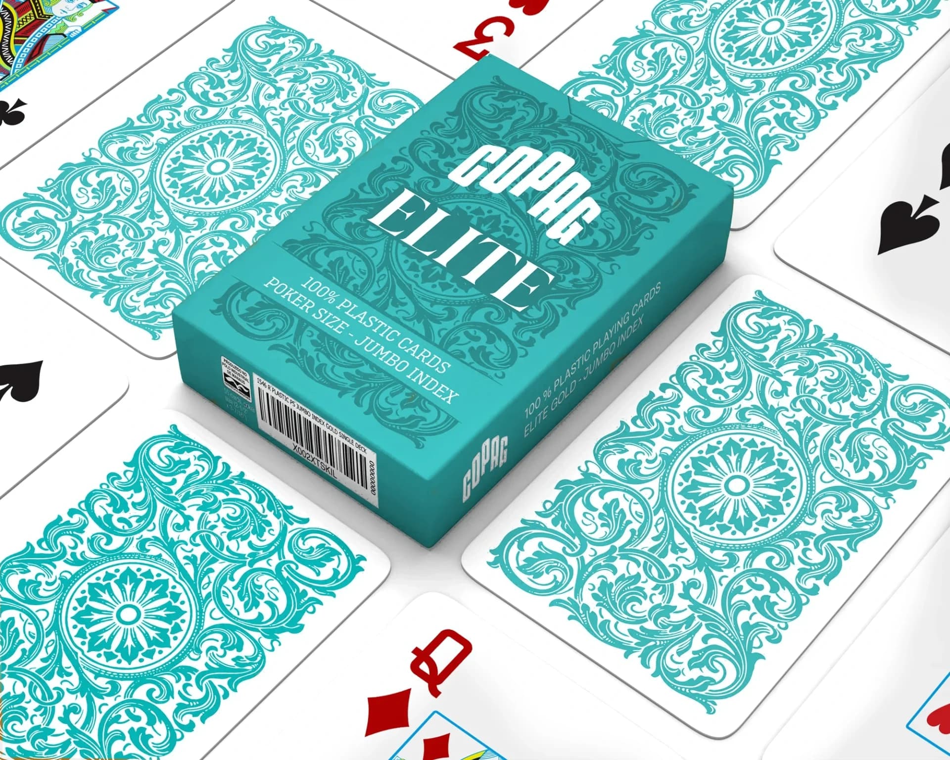Copag Elite 1546 single deck poker playing cards green - Poker Supplies UK